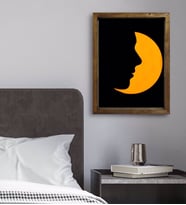 BK Gift Yatak Odası Konseptli Doğal Masif Ahşap Çerçeveli Tablo 45x65cm-73