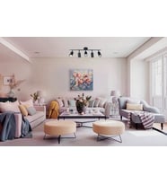 RİOLİGHT LED SPOT,LED AVİZE SİYAH METAL GÖVDE 5XGU10 DUYLU GÜN IŞIĞI 360 DERECE HAREKETLİ BAŞLIK SPOT