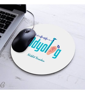 İsimli Odyolog Temalı Yuvarlak Mousepad