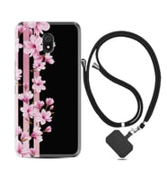 Xiaomi Redmi 8A 8 Pro 9C 9T 10C 11T Pro Kılıf Boyun Askılı Silikon Pink Flowers 3 1393