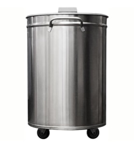 Electrolux Professional Paslanmaz Çelik 50 Lt Mobil Çöp Kovası, Kapaklı NCVR50