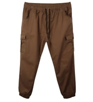 Kargo Cepli Büyük Beden Likralı Jogger Pantolon (Taba)