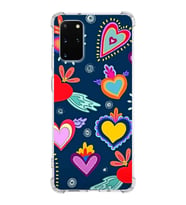 PrintiFy Samsung Galaxy S20 Plus Uyumlu Retro Color 3 Baskılı Şeffaf Köşe Korumalı Antişok Kılıf