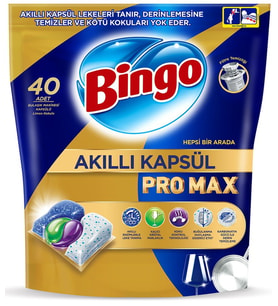 Bingo Akıllı Kapsül Pro Max Bulaşık Makinesi Deterjanı Tableti 40 Adet Limon Kokulu