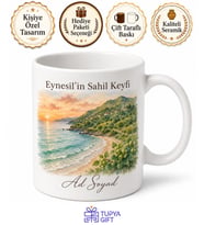 Eynesil Sahil Keyfi Giresun Hatırası Çay Kahve Kupası Hediye Bardak