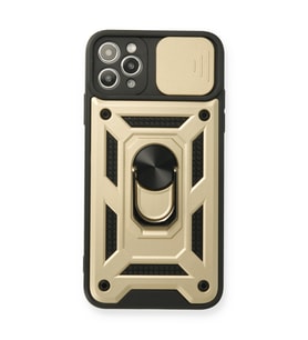 Iphone 11 Kılıf Pars Lens Yüzüklü Silikon - Gold