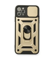 Iphone 11 Kılıf Pars Lens Yüzüklü Silikon - Gold