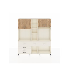 Arges Dolap 11 Raflı 6 Çekmeceli 4 Kapaklı 220x30x243 Aytaşı-Çam/Aytaşı