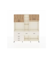 Arges Dolap 11 Raflı 6 Çekmeceli 4 Kapaklı 220x30x243 Aytaşı-Çam/Aytaşı