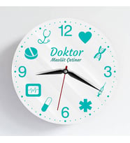 Doktora Hediye Özel Tasarım Kişiye Özel Duvar Saati