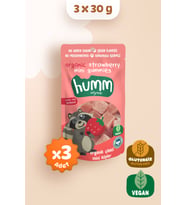 Humm Organic Organik Glutensiz Vegan Çilekli Mini Küpler Atıştırmalık Paketi - 3 adet