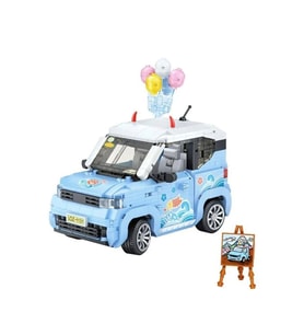Lz-1131 Loz Balon Arabasi Mavi̇ 875 Parça Block Oyuncak