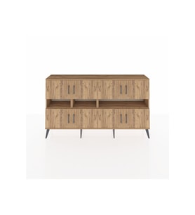 Arges Konsol 8 Raflı 8 Kapaklı 176x30x99 Çam-Çam
