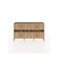 Arges Konsol 8 Raflı 8 Kapaklı 176x30x99 Çam-Çam