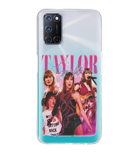 Oppo A52/A72/A92 Uyumlu Taylor Swift Desenli Şeffaf Telefon Kılıfı