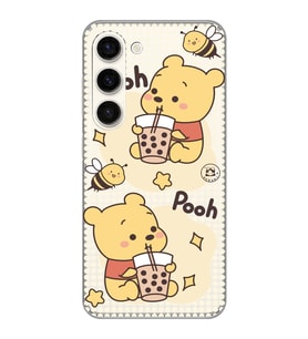 Samsung Galaxy S23 Uyumlu Winnie The Pooh Tasarımlı Şeffaf Telefon Kılıfı