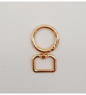 Angel Çanta Aksesuar 2 cm Light Gold Köşeli Yaylı Halka 1 Adet