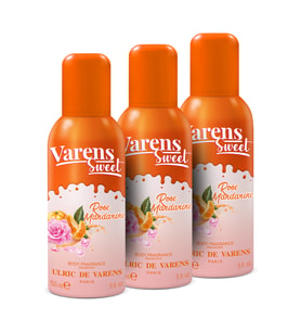 Varens Sweet Rose Mandarine Çiçeksi Meyvemsi Kadın Body Fragrance Deodorant Set 3x150 ML