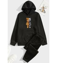 Unisex Boys Bear Eşofman Takımı (Siyah)