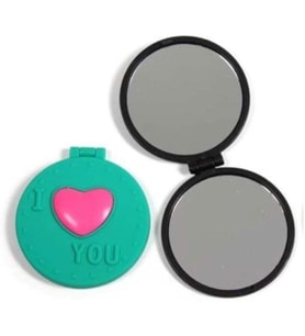 Kalpli Yuvarlak Cep & Çanta Makyaj Aynası
