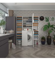 Kenzlife çamaşır makinesi dolabı kasparovmaksdublemdf byz 180*126*55-20 % 100 mdf full mdf banyo kapaklı arkalıksız (Karışık)