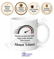 Hız Tutkunu Baba Yazılı Kupa Bardak Babalar Günü Özel Tasarım Hediye