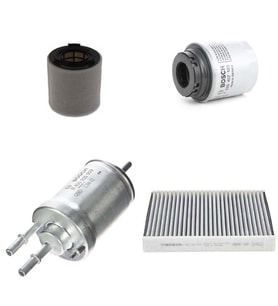 Bosch Filtre Bakım Seti Skoda Rapid 1.2 TSI 2013-2015 105 Beygir CBZB Hava + Yağ F + Yakıt F. + Polen Bosch