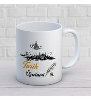 Tarih Öğretmenlerine Özel Öğretmenler Günü Hediyelik Baskılı Kupa