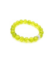 Hakiki Doğal Olivin Peridot Taşı Bileklik 10 Mm