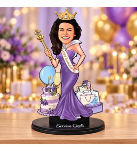 Kişiye Özel Prenses Tasarım Karikatür Biblo