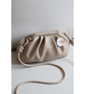 Kadın Burslu Mini El Çantası Vintage Stil Modern Pouch Omuz Çantası Düğüm Askılı
