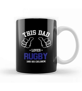 Fathers Day This Dad Loves Rugby And His Children Kupa Bardak Porselen