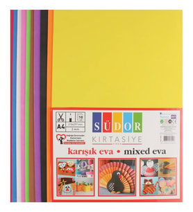 SÜDOR SK02 EVA 20X30 CM 2 MM 10'LU KARIŞIK RENK
