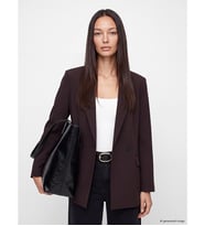 LCW STUDIO Kahverengi Kruvaze Yaka Kadın Blazer Ceket