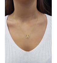 Kelebek Kolye 18K Altın Kaplama Gümüş Kolye (Karışık)