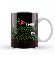 Future Is Vegan Veggie Veganism Vegetarian Vegetarianism Kupa Bardak Porselen