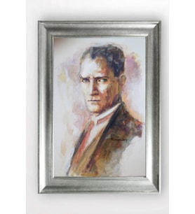 Gümüş Çerçeveli Atatürk Tablo a693
