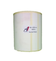 Kirtasiyejet Etiket Termal Etiket 60 x 100 mm 48,000 Adet Termal Barkod Etiketi 500 Sarımlı 96 Rulo