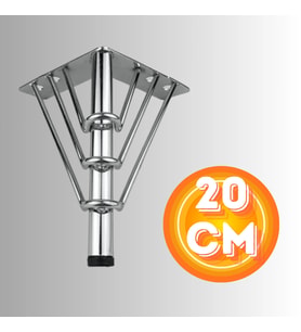 20 CM METAL 3 TELLİ KOLTUK AYAĞI MOBİLYA AYAĞI ÜNİTE AYAĞI KONSOL AYAĞI PUF BERJER AYAĞI