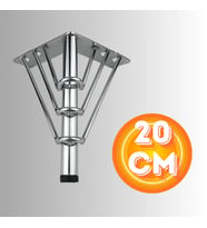 20 CM METAL 3 TELLİ KOLTUK AYAĞI MOBİLYA AYAĞI ÜNİTE AYAĞI KONSOL AYAĞI PUF BERJER AYAĞI