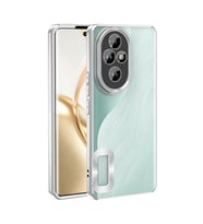 Honor 200 Uyumlu Kılıf Kamera Korumalı Logo Gösteren Zore Omega Kapak (Gümüş)