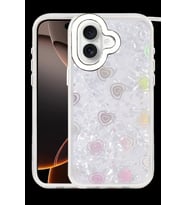 Pilelistore   Apple iPhone 16 Lumi Desenli Kapak - Beyaz