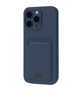 Apple iPhone 16 Pro Kılıf Kelvin Kartvizitli Silikon - Lacivert