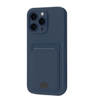 Apple iPhone 16 Pro Kılıf Kelvin Kartvizitli Silikon - Lacivert