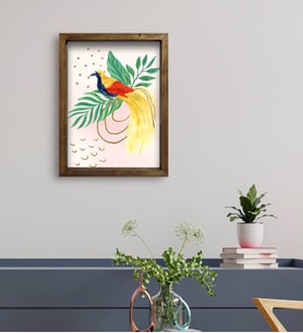 BK Gift Otel Odası Konseptli Doğal Masif Ahşap Çerçeveli Tablo 45x65cm-59