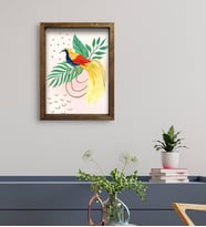 BK Gift Otel Odası Konseptli Doğal Masif Ahşap Çerçeveli Tablo 45x65cm-59