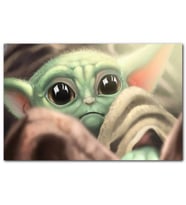Cakatablo Üzgün Bebek Yoda Görseli MDF Tablo