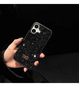 İphone 16 İle Uyumlu İnce Parlak Taşlı Premium Sw Telefon Kılıfı