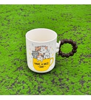 PORSELEN KUPA KEDİ DESENLİ (1 ADET ) DURA