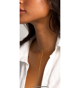 Top Zincir Y kolye 925 Ayar (Gold)